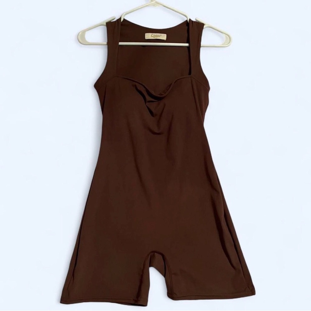 Brown Sleeveless Jumpsuit